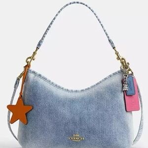 Coach Light Blue Denim Hobo Bag